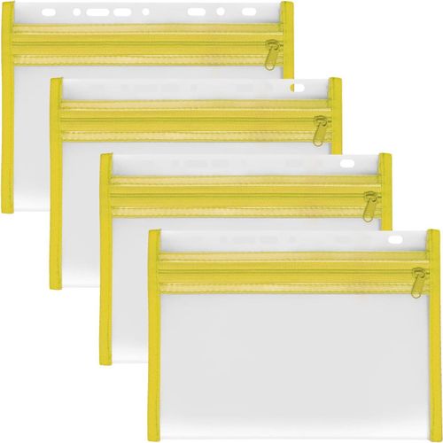 Pochette Porte-Documents Avec Fermeture clair, 4 Pices, Din A5, Classe, Jaune, Velobag Xxs, Pochette  Fermeture clair