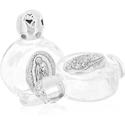 Bénédiction D'eau Bénite – Bouteille Ronde En Verre Remplie D'eau De Lourdes