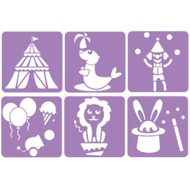 Pochoir Pour Enfant Le Cirque 14x14 Cm 6 Pieces Sodertex Rakuten Pochoir Pour Enfant Le Cirque 14x14 Cm 6 Pieces Sodertex Rakuten