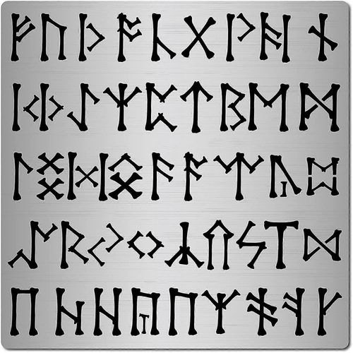 Pochoirs En Mtal, Runes, Alphabet Ancien, Futhark Ancien, Pochoirs Gothiques Pour Peinture, Pyrogravure, Gravure, Artisanat