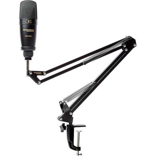 Pod Pack 1 - Kit de Podcast Complet avec Micro  Condensateur, Bras Ajustable et Cble USB, Idal pour le Tltravail, Zoom, Streaming, Enregistrement, Gaming, Discord et Youtube