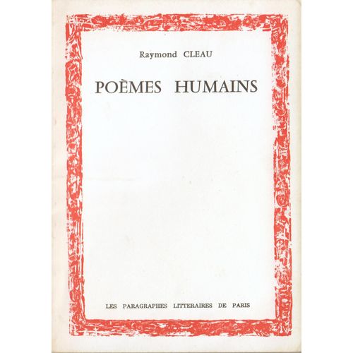 Pomes Humains   de Raymond Cleau  Format Broch 