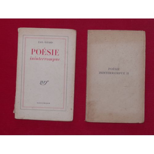 Posie Ininterrompue   de Paul Eluard  Format Broch 