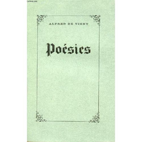 Poesies Completes   de alfred de vigny  Format Broch 