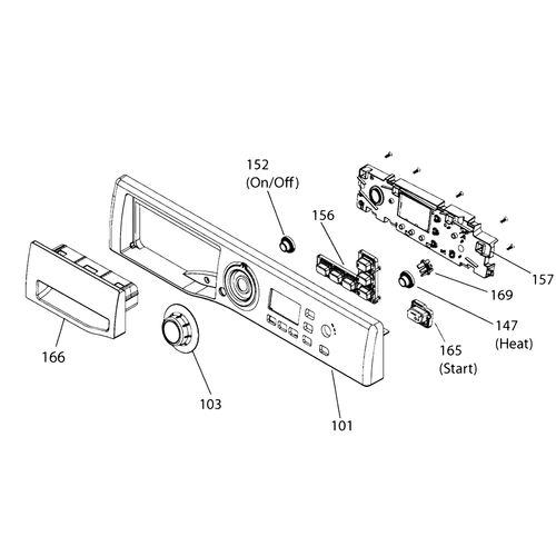 Poigne du rservoir d'eau repre 166 d'origine Sche-linge (C00335188 ARISTON HOTPOINT)