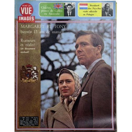 Point De Vue Images Du Monde N 1371 Du 01/11/1974 - Charles Prince De Galles En Australie. Bernhard Des Pays-Bas Visite En Pologne. Margaret Et Tony.