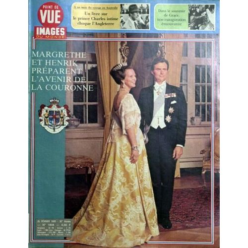 Point De Vue Images Du Monde N 1804 Du 25/02/1983 - Le Prince Charles Choque L'angleterre. Les Souvenirs De Grace. Margrethe Et Henrik - La Couronne.
