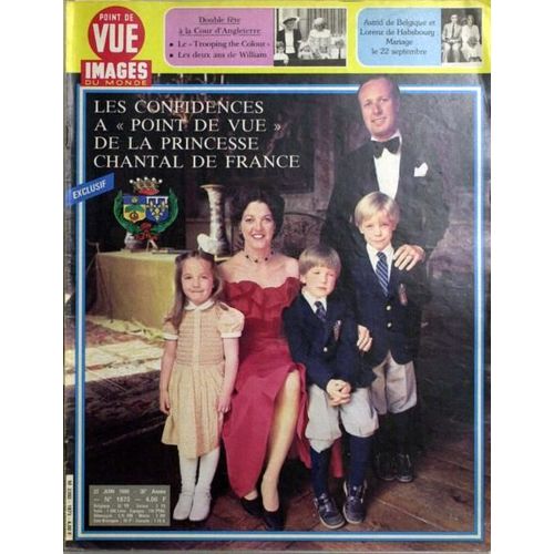 Point De Vue Images Du Monde N 1873 Du 22/06/1984 - Trooping The Colour    -    Les 2 Ans De William. Astrid De Belgique Et Lorenz De Habsbourg - Mariage. Confidences De La Princesse Chantal De France.