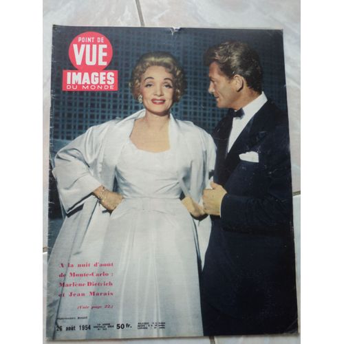 Point De Vue Images Du Monde No 325 Du 26/8/54 M Dietrich /J Marais