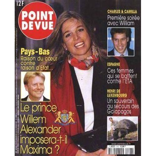 Point De Vue N 2743 Du 14/02/2001 - Pays-Bas  -   Le Prince Willem Alexander Ete Maxima - Charles Et Camilla  -   William - Espagne  -   Femmes Et Eta - Henri De Luxembourg.