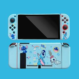 Disney Stitch-Coque de protection pour Nintendo Switch, boîtier fendu,  accessoires OLED, console NS, TPU