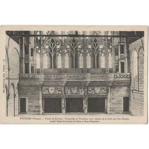Poitiers - Palais De Justice - Chemines Et Verrire Ducs D'aquitaine 1920