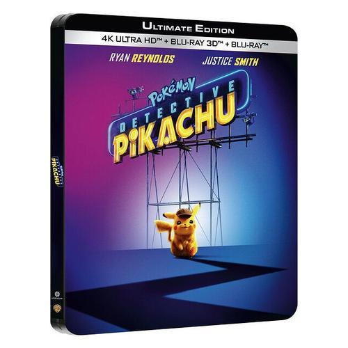 Pokmon - Dtective Pikachu - Ultimate Edition - 4k Ultra Hd + Blu-Ray 3d + Blu-Ray - Botier Steelbook Limit de Rob Letterman