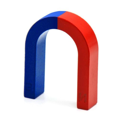 Ple D'exprimentation En Physique Peint En Rouge Et Bleu, Aimant En Forme De U, Fer  Cheval Peint En Rouge Et En Bleu, Outil D'exprimentation En Physique