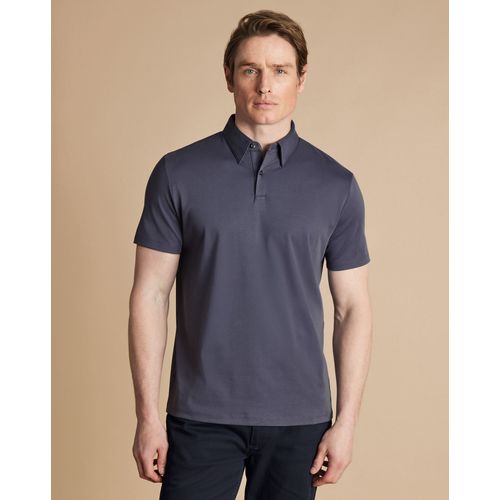 Polo En Jersey - Mauve Fonc En Multicolore Pour Homme Par Charles Tyrwhitt