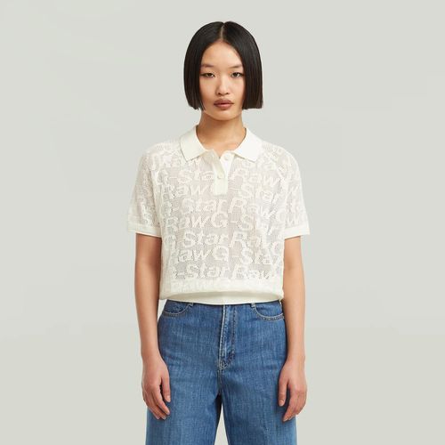 Polo En Maille Lger Pointelle - Blanc - Femmes
