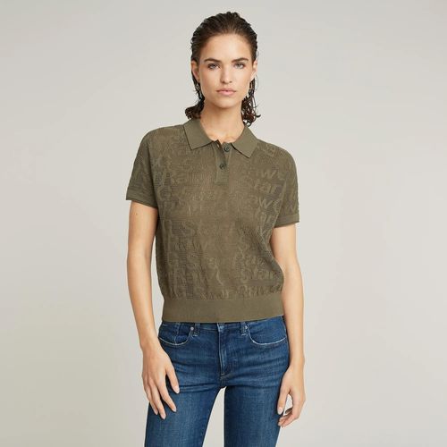Polo En Maille Lger Pointelle - Vert - Femmes