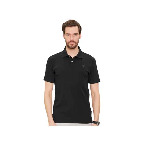 Polo Guess Strech Triangle G Homme Noir