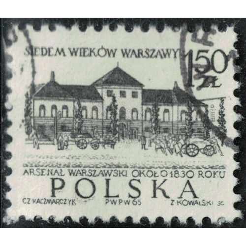 Pologne 1965 Oblitr Used Sept Sicles De Varsovie Arsenal Y&t Pl 1454 Su