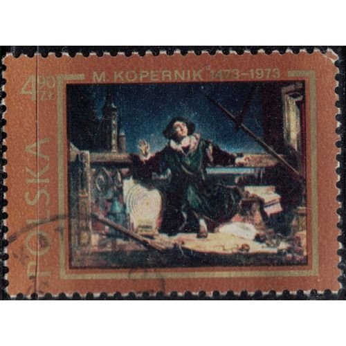 Pologne 1973 Oblitr Used Copernic Dans La Salle D'observation De Frombork Jan Matejko Y&t Pl 2080 Su