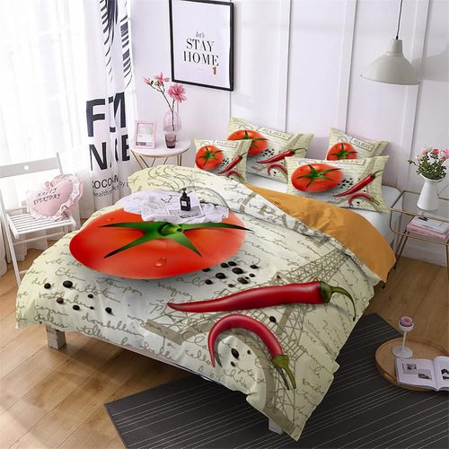 Polyester-Coton Linge De Lit Moelleux Housse Couette X Tour Eiffel Paris Housses De Couettes X Cm Avec Taies D'oreiller X Cm