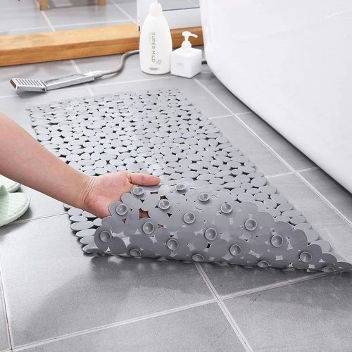 Polymres De Baignoire  Galets Antidrapants Lavables En Machine,Cuillre  Soupe,En Pvc,Avec Trous De Vidange,Standard D'aspiration,nergie Des Pieds Profonds,Douche - Type Grey-70x36cm