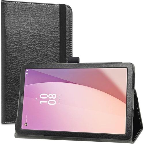 Polyurethane Leather Folio Case For Lenovo Tab M9 (Tb310fu) 9 Inch Tablet (Not Compatible With Another Tablet), Black