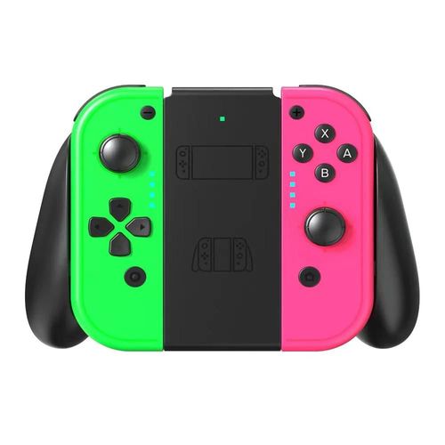 Pomercons-Manette De Jeu Sans Fil Bluetooth, Joystick, Joypad, Dragonne, Poigne De Charge, Nintendo Switch, Oled, Lite-Green Pink 3