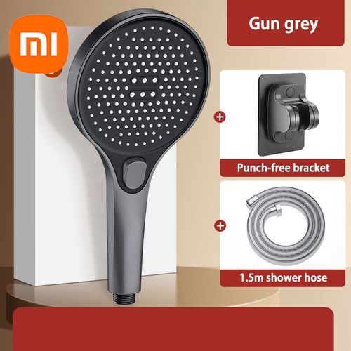 Pomme De Douche Haute Pression,Panneau De 13cm,3 Modes,conomie D'eau,Buse De Pulvrisation,Massage,Douche  Pluie,Accessoires De Salle De Bains - Type Grey Set