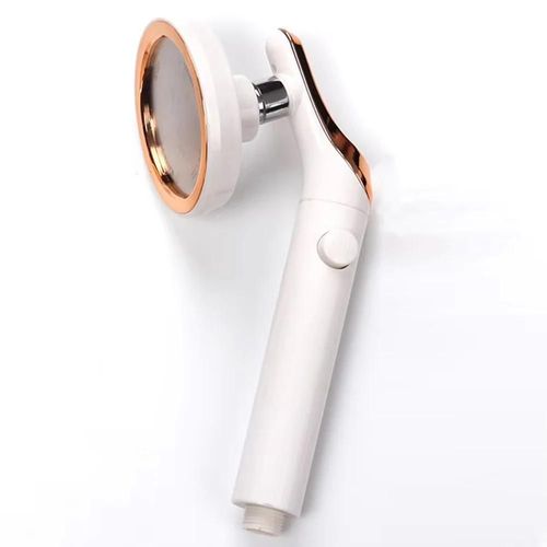 Pommeau De Douche Haute Pression  Grand Dbit, Grand Panneau, Avec Bouton D'arrt D'eau, Buse De Pulvrisation En Abs De Massage Argent, Douche De Salle De Bains  Pluie-Blanc