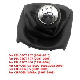 Pommeau de levier de vitesse à 5 vitesses pour Peugeot 307 207 Citroen C3  C5, avec couvercle de démarrage, accessoires de voiture professionnels