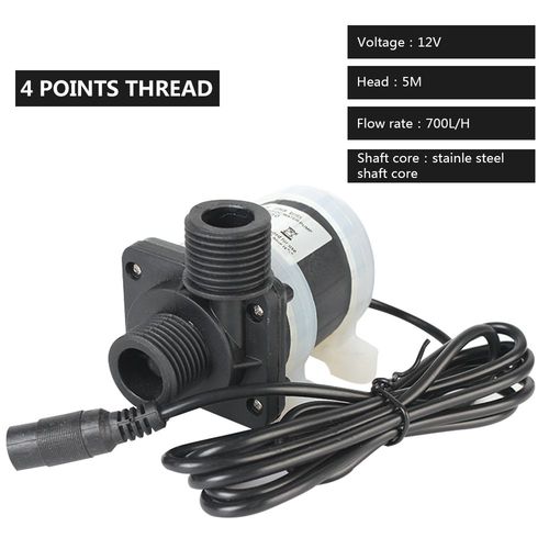 Pompe  eau solaire sans balais IP68 12V 24V DC, prise US, moteur silencieux, 4 Points filets, chauffe-eau de douche, chauffage au sol, Booster