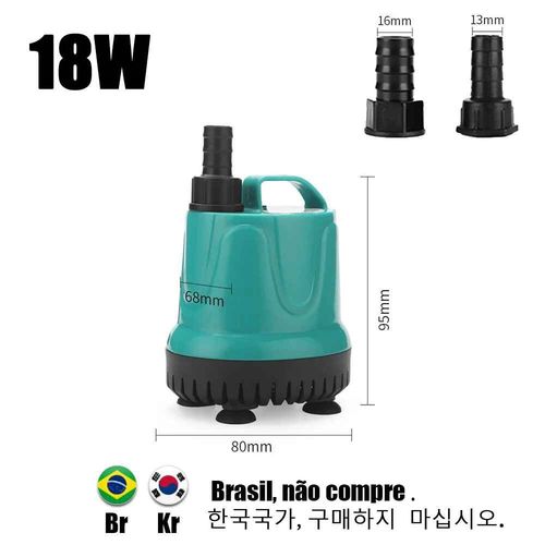 Pompe  Eau Submersible  Aspiration Infrieure Pour Aquarium 220v-240v,Utilise Pour Le Cycle De L'eau Et Le Pompage Du Rservoir  Poissons. - Type 18w 800lh-Eu Plug