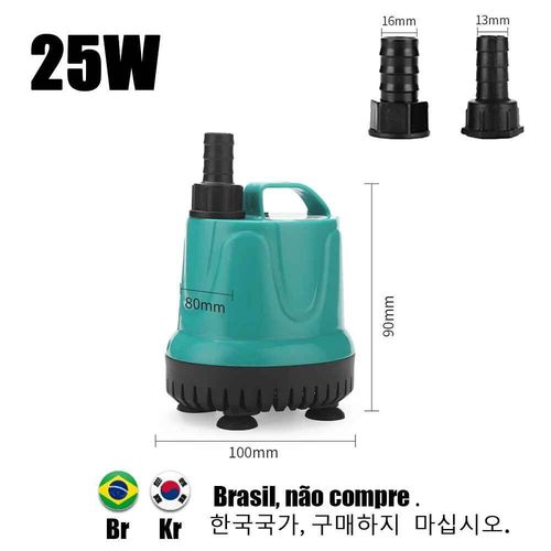 Pompe  Eau Submersible  Aspiration Infrieure Pour Aquarium 220v-240v,Utilise Pour Le Cycle De L'eau Et Le Pompage Du Rservoir  Poissons. - Type 25w 1000lh-Eu Plug