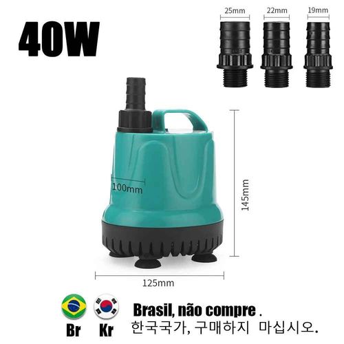 Pompe  Eau Submersible  Aspiration Infrieure Pour Aquarium 220v-240v,Utilise Pour Le Cycle De L'eau Et Le Pompage Du Rservoir  Poissons. - Type 40w 1500lh-Eu Plug