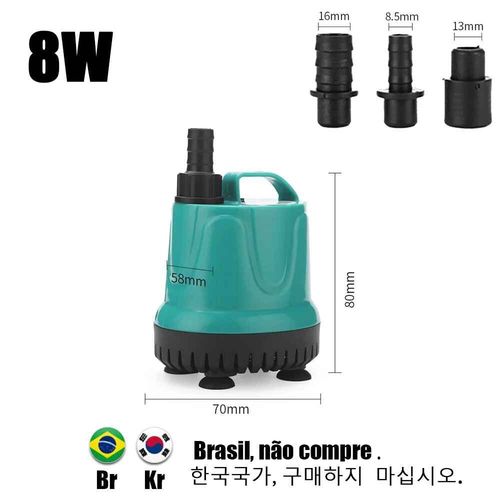 Pompe  Eau Submersible  Aspiration Infrieure Pour Aquarium 220v-240v,Utilise Pour Le Cycle De L'eau Et Le Pompage Du Rservoir  Poissons. - Type 8w 600lh-Eu Plug