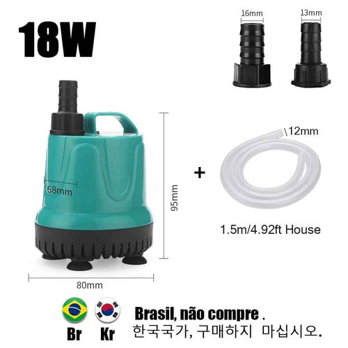 Pompe  Eau Submersible  Aspiration Infrieure Pour Aquarium 220v-240v,Utilise Pour Le Cycle De L'eau Et Le Pompage Du Rservoir  Poissons. - Type P2-18w 800lh-Eu Plug