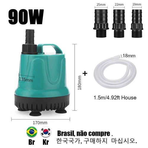 Pompe  Eau Submersible  Aspiration Infrieure Pour Aquarium 220v-240v,Utilise Pour Le Cycle De L'eau Et Le Pompage Du Rservoir  Poissons. - Type P2-90w 4000lh-Eu Plug