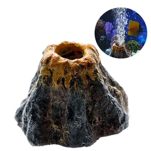 Pompe  Oxygne En Forme De Volcan, 1 Pice, Dcoration D'aquarium, Rservoir De Poisson, Bulle D'air, Pierre, Entranement, Jouet, Ornement, Outil D'oxygnation