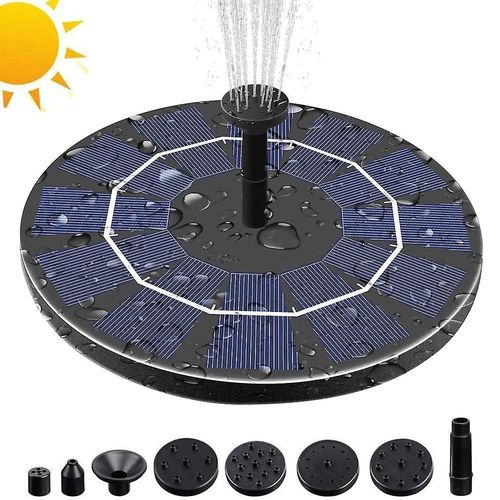 Pompe De Fontaine Solaire 3 W Avec Batterie De Secours 1 200 Mah Pour Bains D'oiseaux  Durable, Intelligente Et Facile  Utiliser