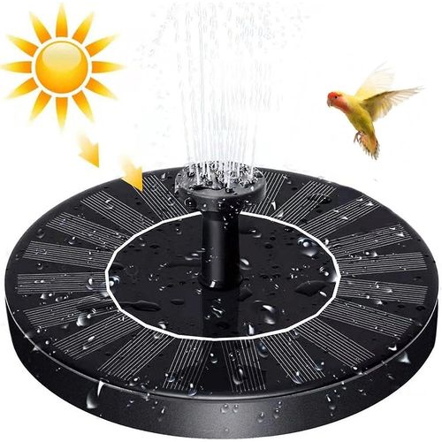 Pompe De Fontaine Solaire Pour Bains D'oiseaux Et Bassins - 6 Buses, Dmarrage Rapide En 3 Secondes, Conception Sre, Fontaine D'extrieur cologique