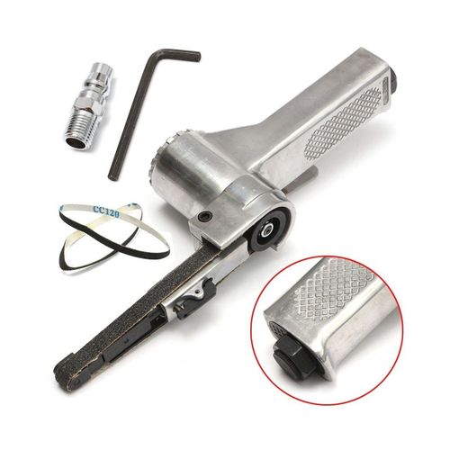 Ponceuse  Bande Pneumatique 10 Mm, 16 000 Tr/Min, Acier, 2 Bandes, Cl, Connecteur Filet, 90 Psi, 6 Pi3/Min, Longueur 280 Mm, Poids 850 G
