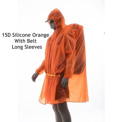 Poncho Ultralger En Silicone 3f Ul Gear Pour Une Seule Hypothque,Auvent D'extrieur,Impermable Pour La Randonne,Le Cyclisme,Le Camping,15d,210t - Type 15d Orange Long