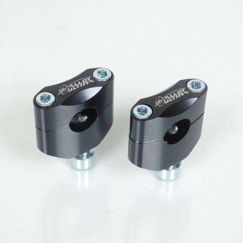 Pontet De Guidon Noir Alloy Ultima Pour Moto 22mm / 35mm Neuf