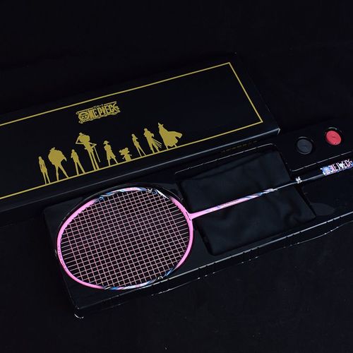 Popovich-Raquette De Badminton Pirates King,Coffret Cadeau Co-Marqu,8u,Vritable Tout En Carbone,Poigne Une Pice,Ultra Lgre - Type Joba