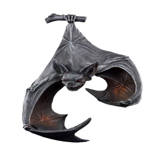 Porte-Bougie Chauffe-Plat Mural Chauve-Souris Noire, Porte-Lampes Chauffe-Plat En Rsine, Applique Murale Mdivale, Sculpture Gothique, Accessoire Dcoratif