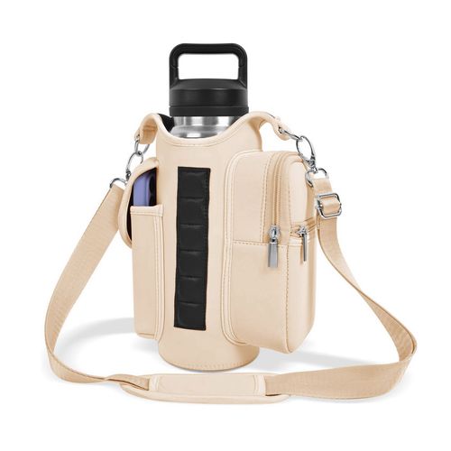 Porte-Bouteille D'eau Magntique, Sac  Bandoulire tanche, Pochette De Bouilloire Oxford Pour Salle De Sport, Randonne En Plein Air, Organisateur D'essentiels De Fitness-Jaune Clair