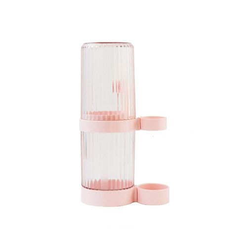 Porte-Brosse  Dents De Salle De Bain Avec Gobelet, Support De Rangement Pour Brosse  Dents De Comptoir (Rose), 12,2 X 22 X 7,3 Cm ...