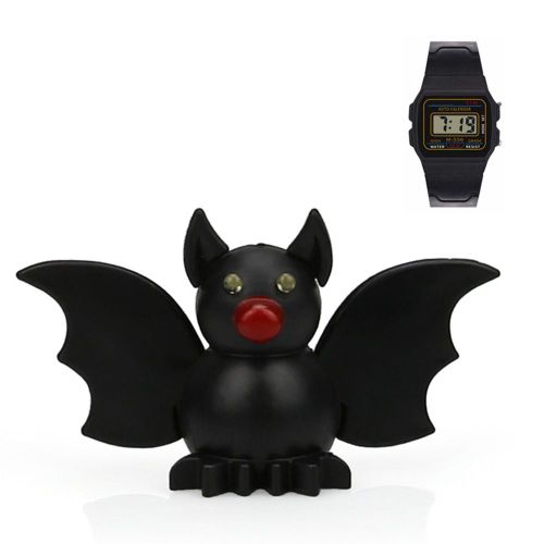 Porte-Cles Avec Pendentif Lumineux Led En Forme De Chauve-Souris De Dessin Anime