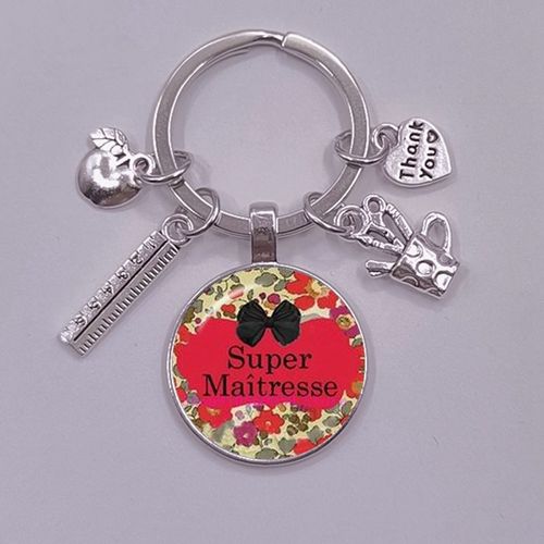 Porte-Cls Avec Texte De Remerciement De L'enseignant, Rgle En Cristal De Verre, Porte-Stylo, Pendentif Dcoratif, Porte-Cls, Cadeau De Fte Des Enseignants